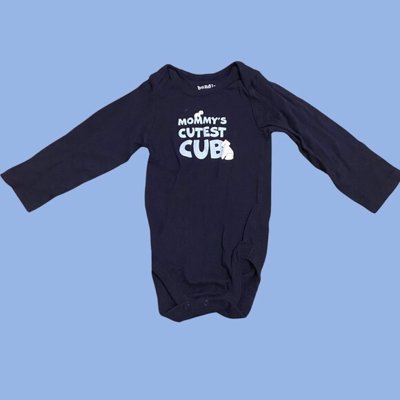 Bundles Baby Place Navy Long Sleeve Bodysuit “Mommy’s Cutest Cub” (Size 18-24M) - Picture 2 of 7